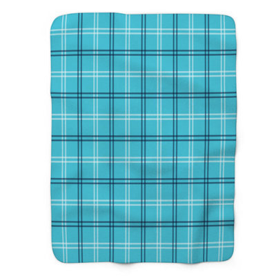 Flanelle bleue - couverture en sherpa de qualité supérieure 1 pièce
