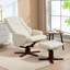Faux Leather Recliner With Footstool