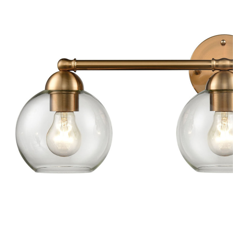 Éclairage pour salle de bain à 3 lumières de 25 po de largeur Cranmore - or satiné, H 9 po x l 25 po x P 9 po, Trois lumières
