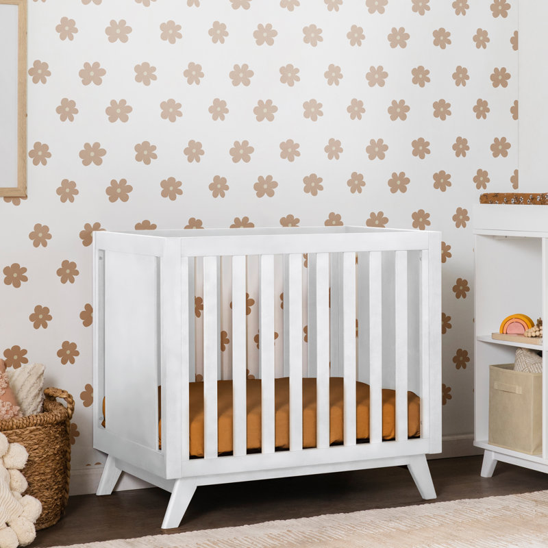 Otto 3-in-1 Convertible Mini Crib with 4" Mattress, White