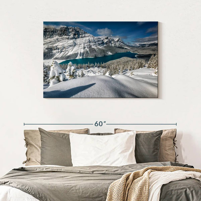 Alvord, lac Peyto dans la neige, H 30 po x l 45 po