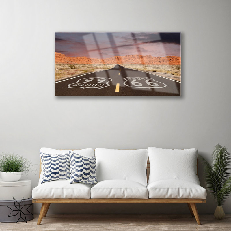Road Landscape - Unframed Photograph on Glass