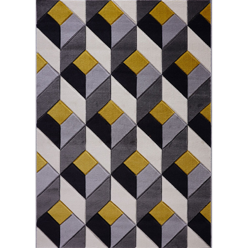 Sharpsburg Machine Woven Ochre Indoor Rug, Rectangle 60 x 110cm