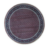 Wool Oriental Area Rug in Rust/Navy