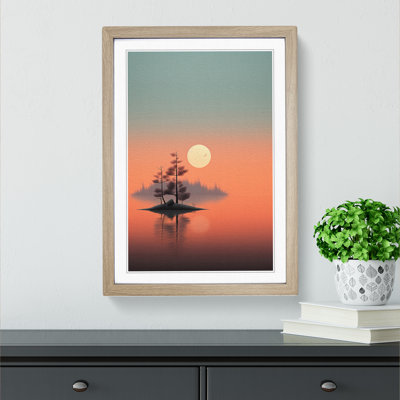 Lake Minimalism No.2 - Single Picture Frame Print on Wood