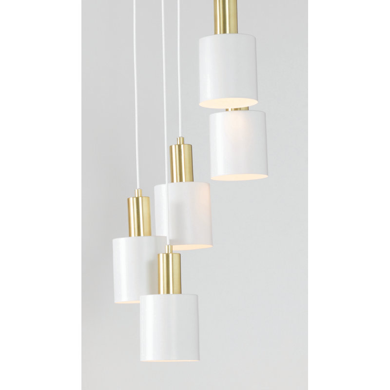 Abel 5 - Light Cluster Pendant, Brass, White