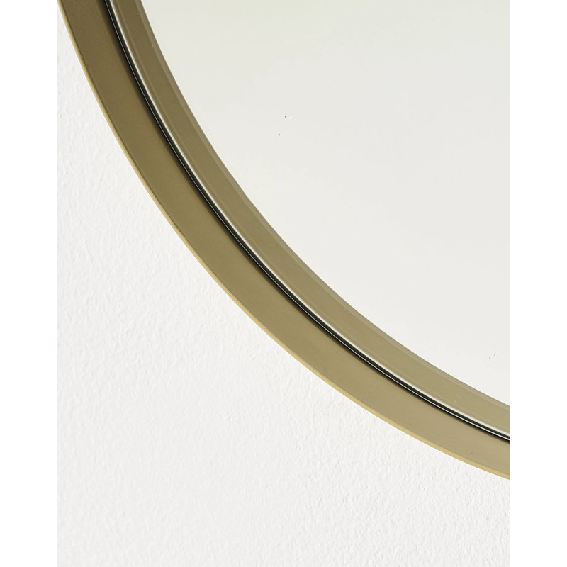 Oblong Metal Frame Wall Mirror, Gold