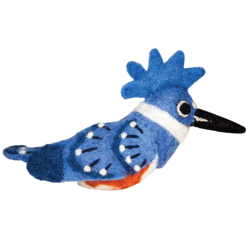 Figurine suspendue à ceinture de sécurité pour jardin oiseau en feutre kingfisher
