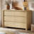 Rondo 52.7"W Natural Wood 6 Drawers Dresser Modern Dresser Chest For Bedroom Living Room, Natural Oak