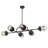 Lylah 6 - Light Matte Black Kitchen Island Pendant