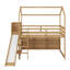 Lit mezzanine simple avec tablettes et lumière-120034832