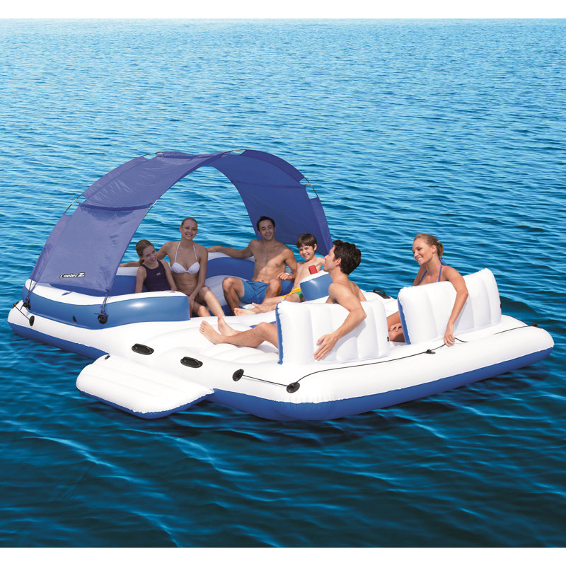 Bestway Hydro-Force Tropical Breeze 6 Person Inflatable Party Island ...