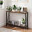 Console Table, Entryway Table With Storage, Industrial Sofa Table With V Design, 2-Tier Narrow Console Table-537844815-549872530