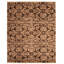 Tapis unique en laine noué à la main brun clair / brun clair 8 pi 1 po x 10 pi nouvel âge 18/20