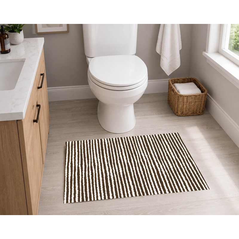 Tapis de toilette rectangulaire absorbant et antidérapant Long Gen