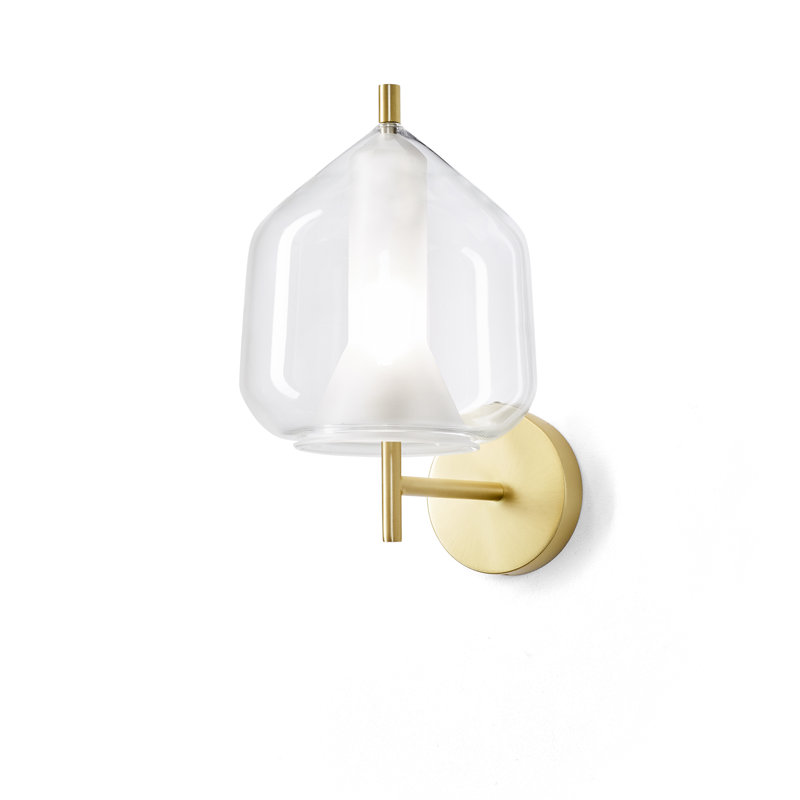 Colusa Armed Sconce, Clear Borosilicate