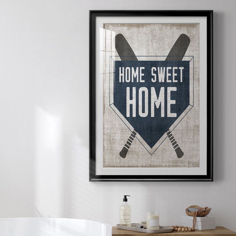 Impression encadrée de qualité supérieure Home Sweet Home Base - prête à être suspendue, Noir, H 30,5 po x l 22,5 po