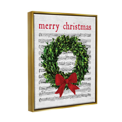 Couronne de chanson «Merry Christmas» par Lettered and Lined - Impression sur bois
