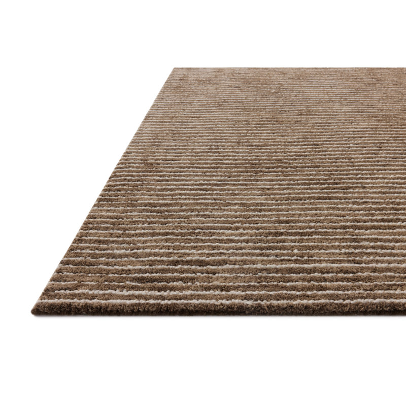 Ebern Designs Malpass Mocha / Ivory Area Rug, Round 7'9"