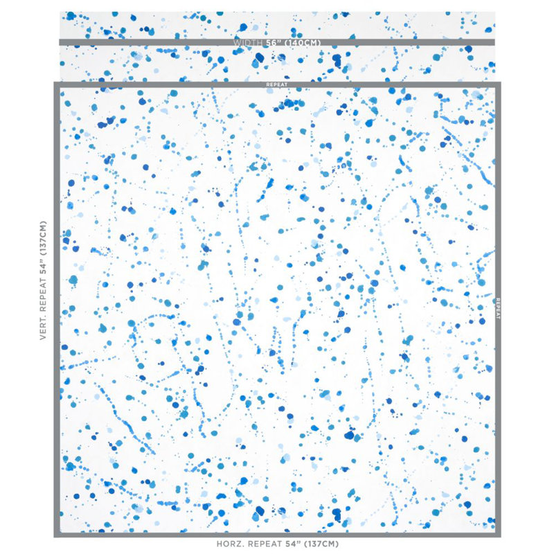 Papier peint Schumacher x Porter, Bleu