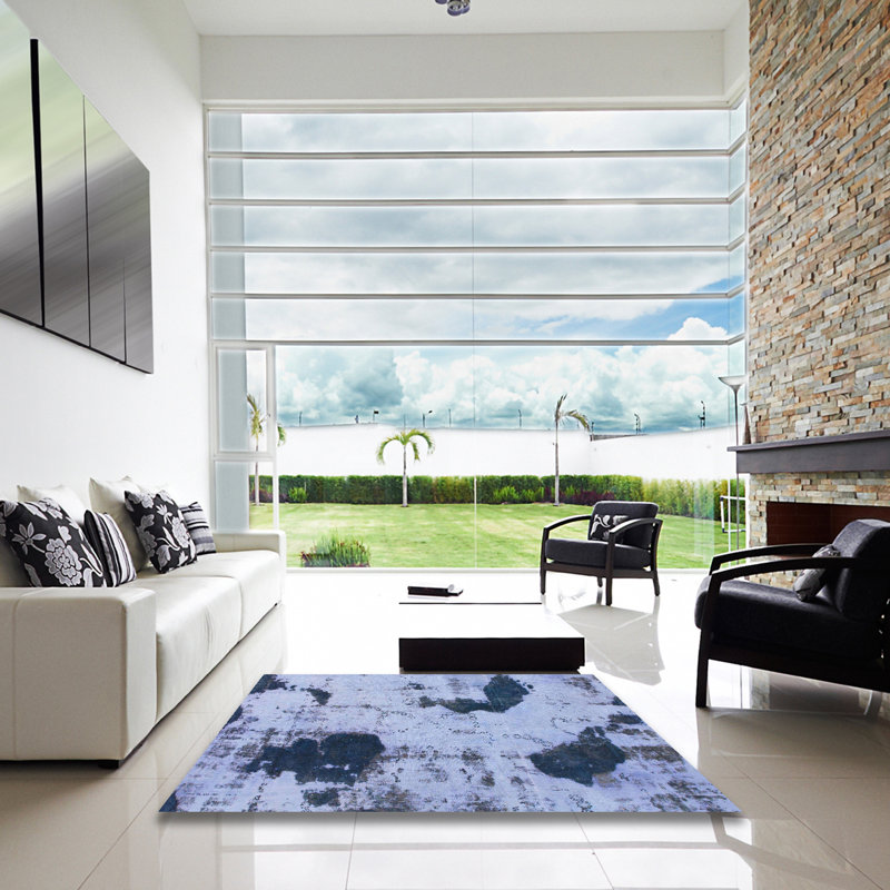 Abstract Indoor Rug, Square 4'