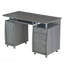 Bureau d'ordinateur complet avec rangement, gris-117463013