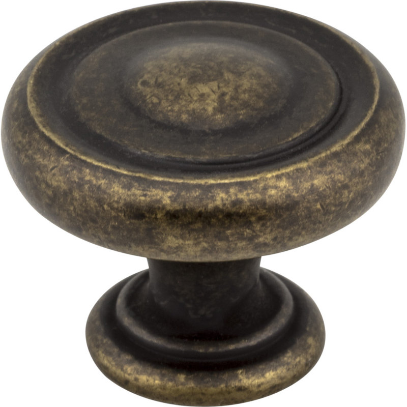 Bremen I Mushroom Knob, Distressed Antique Brass