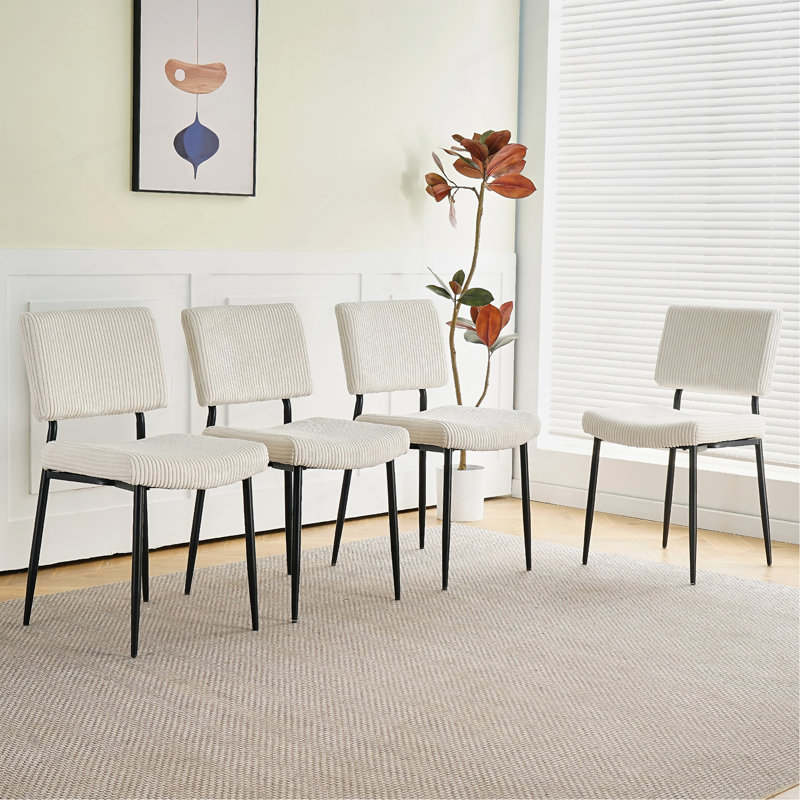 Chaises de salle à manger, Beige, 4