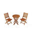 2 - Person Acacia Wood Patio Dining Set with Round Table