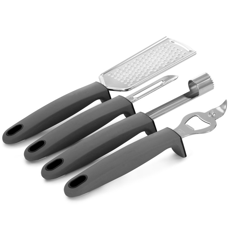 Ensemble d'ustensiles et ustensiles de cuisine 19 pièces en nylon et acier inoxydable Oster