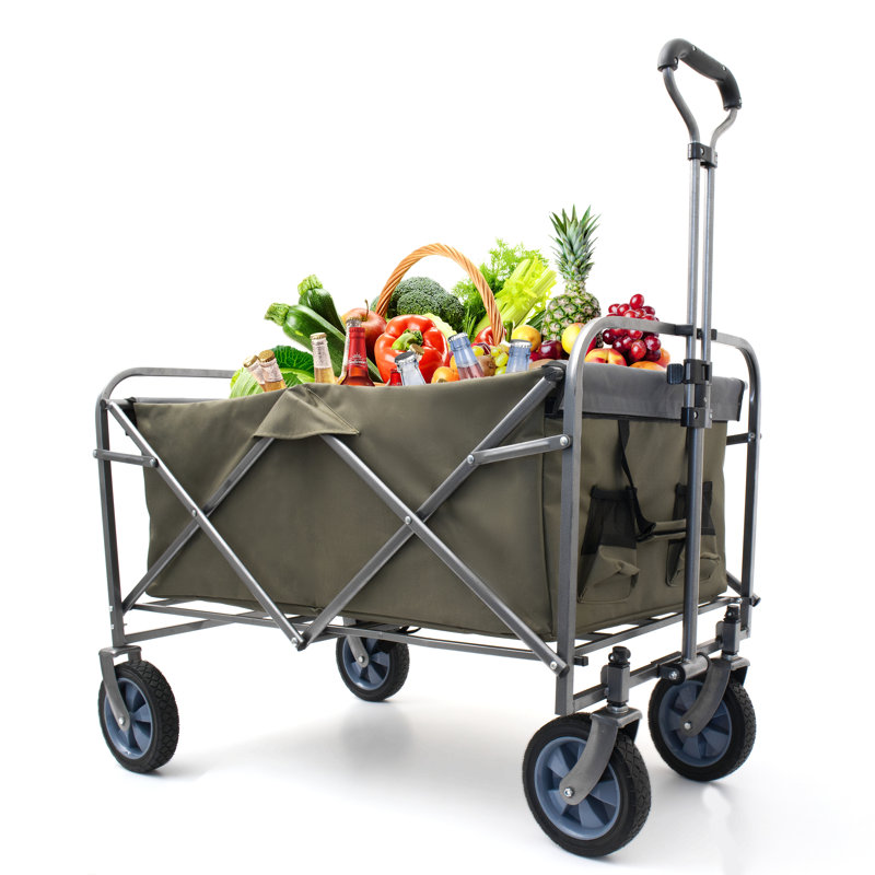 Chariot de camping pliant polyvalent pour l'extérieur, Gris