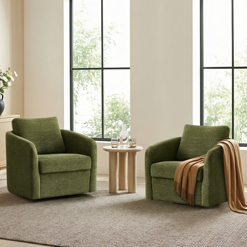 Fauteuil pivotant rembourré 33 po, Vert
