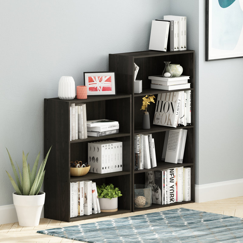 Breylynn Standard Bookcase, Espresso, (4 Shelves) 41.7" H x 23.6" W x 9.4" D