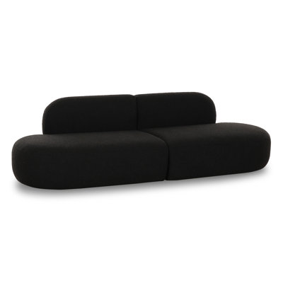 Chrisshawn Black Boucle Sofa
