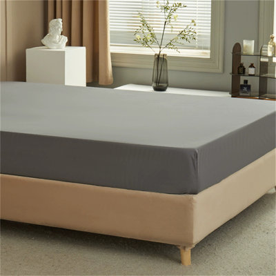 Protège-matelas solide et imperméable, housse de matelas de type drap de lit, housse de matelas simple de couleur unie, literie, taies d'oreiller non incluses