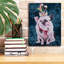  «Party Pig», art mural sur toile 12 po x 16 po par Heather