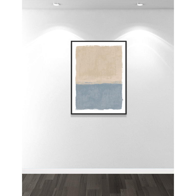«Beach Dreams II» par Natalie Carpentieri, 31.5' W x 41.5' H, Cadre flottant noir