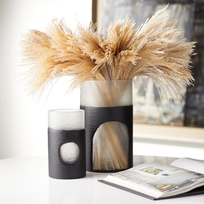 Ominous Frost Glass Table Vase