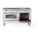 ILVE Nostalgie II Noblesse 60 in Dual Fuel Range, 9 Burner, Griddle