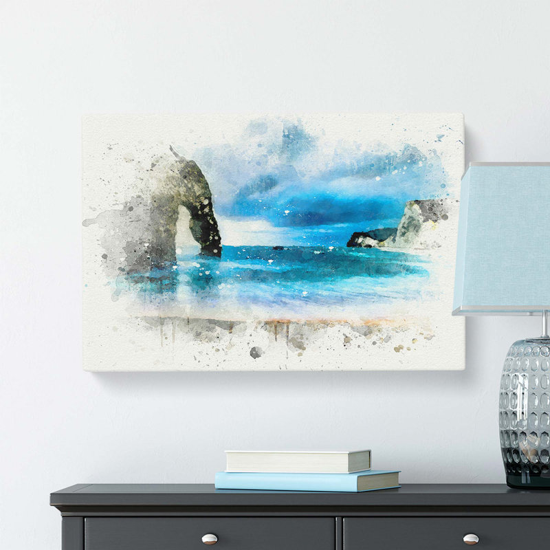 Durdle Door Cliffs In Wareham In Abstract - Wrapped Canvas Print, 40.6 cm H x 61 cm W