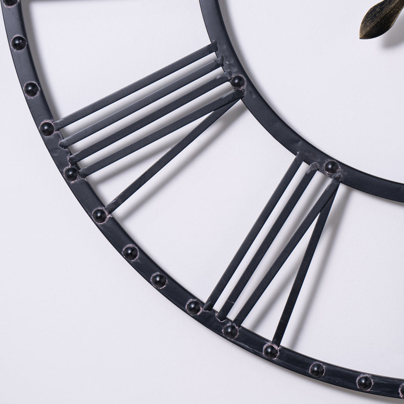 Metal Skeleton Wall Clock