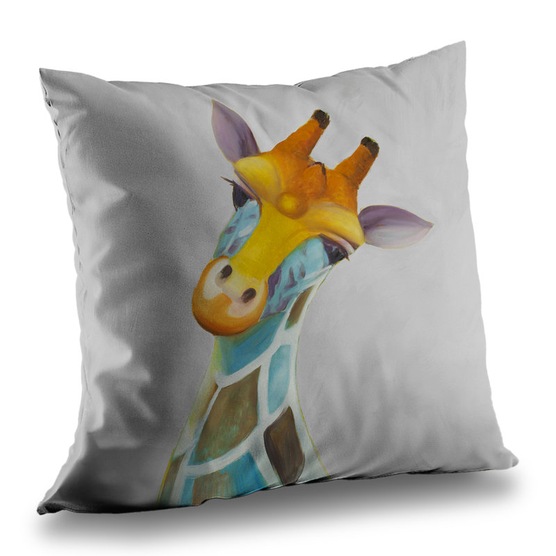 Colorful Giraffe Throw - Animals Bedroom Decor Poly Twill