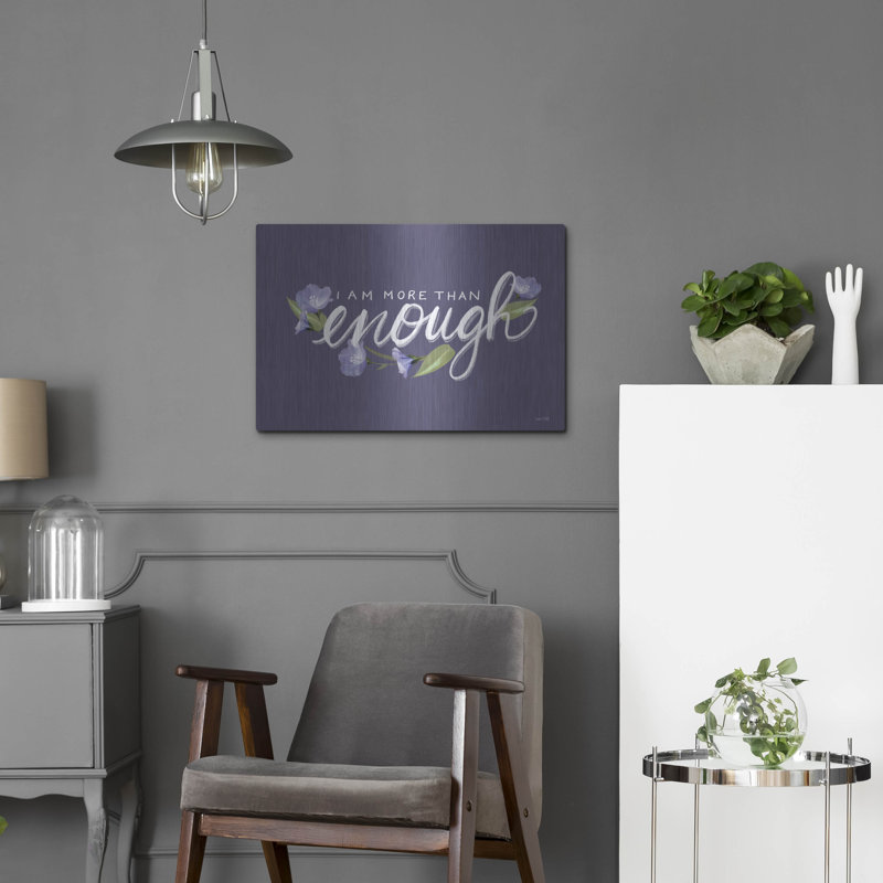 Art mural en métal luxueux «More Than Enough» par House Fenway, 24 po x 16 po