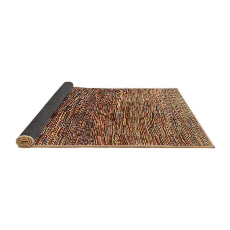 Tapis gris/vert d’olive contemporaine Lawrey, Rond 3 pi