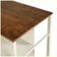 Ensemble de table à manger rustique 3 pièces avec 2 tablettes ouvertes pour petits espaces