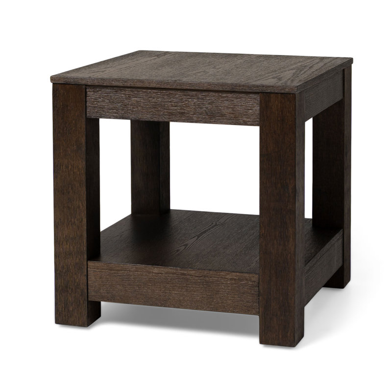Maven Lane Paulo Wooden Side Table, Weathered Brown