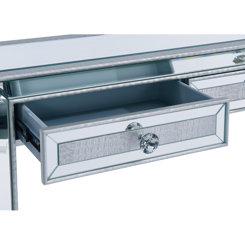 120cm Glass Top Console Table