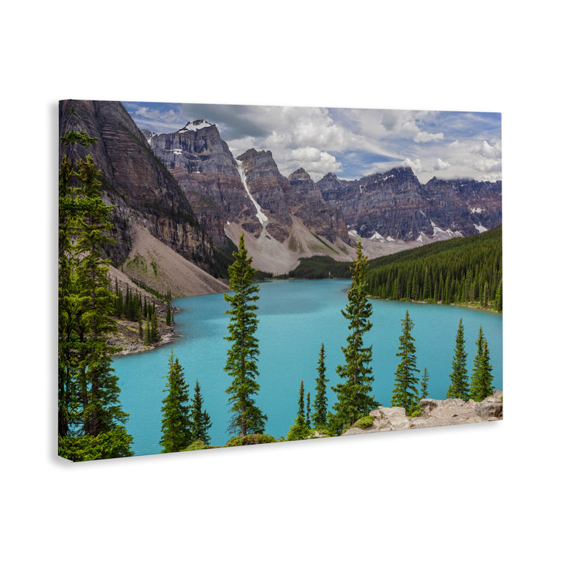 Art mural sur toile Vivid Blue Valley Pond par Marty Hulsebos, H 16 po x l 24 po