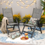 Alyah Metal Outdoor Dining Reclining Armchair with Pad