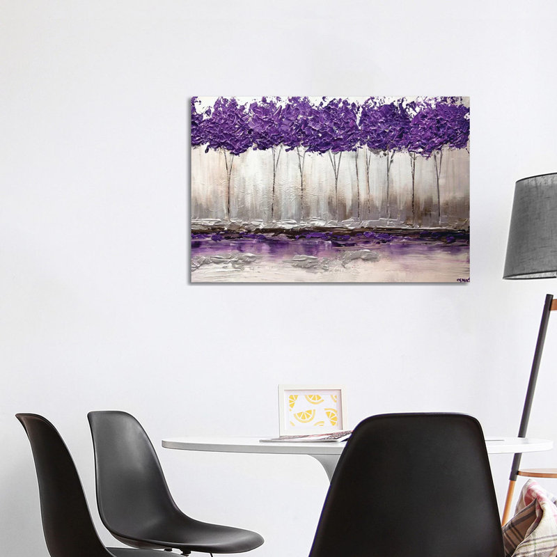 Purple Summer 1 Piece Wrapped Canvas Painting, 101.6 cm H x 66.04 cm W x 3.175 cm D